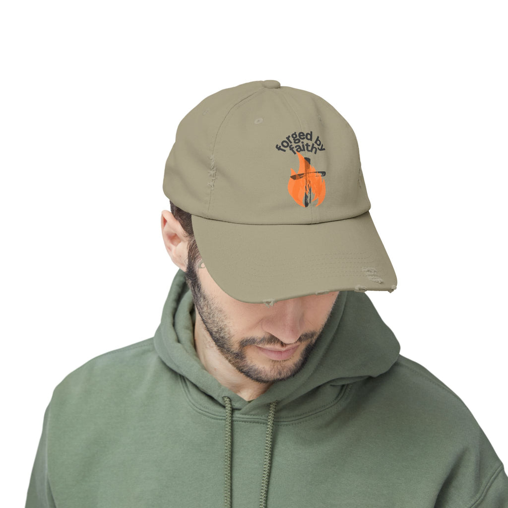 Faith-Inspired Distressed Cap - Unisex Faith Hat, Casual Outdoor Accessory, Gift for Friends, Everyday Wear, Summer Style