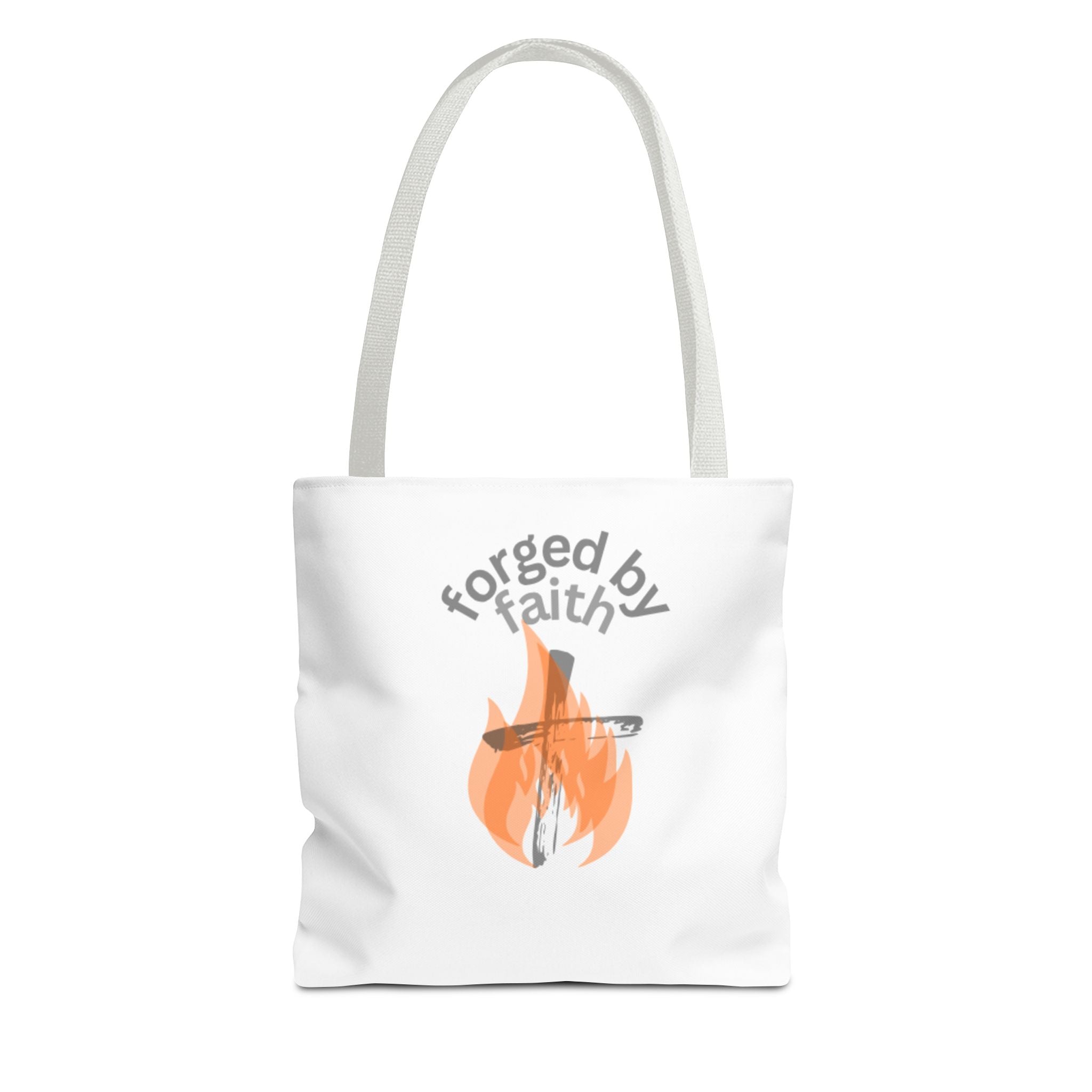 Forged by Faith-Inspired Tote Bag for Everyday Use, Stylish Reusable Bag, Eco-Friendly Shopping, Gift for Believers, Inspirational Design