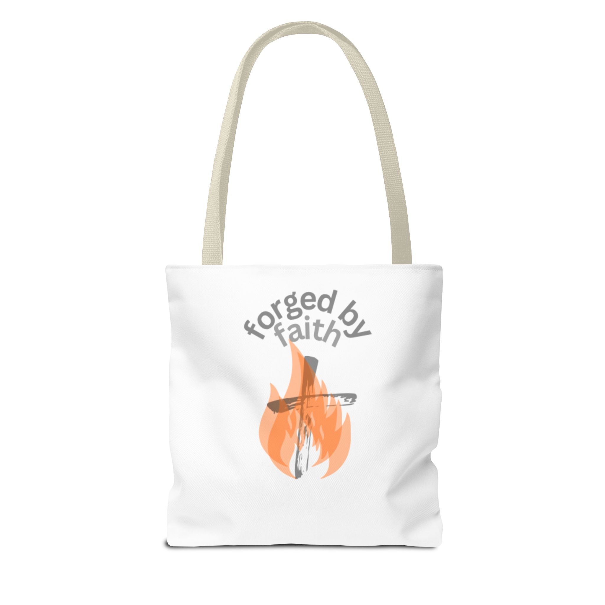 Forged by Faith-Inspired Tote Bag for Everyday Use, Stylish Reusable Bag, Eco-Friendly Shopping, Gift for Believers, Inspirational Design
