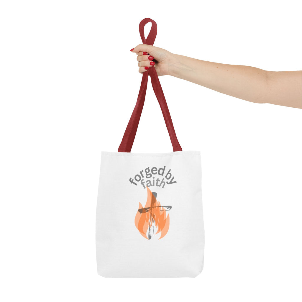 Forged by Faith-Inspired Tote Bag for Everyday Use, Stylish Reusable Bag, Eco-Friendly Shopping, Gift for Believers, Inspirational Design