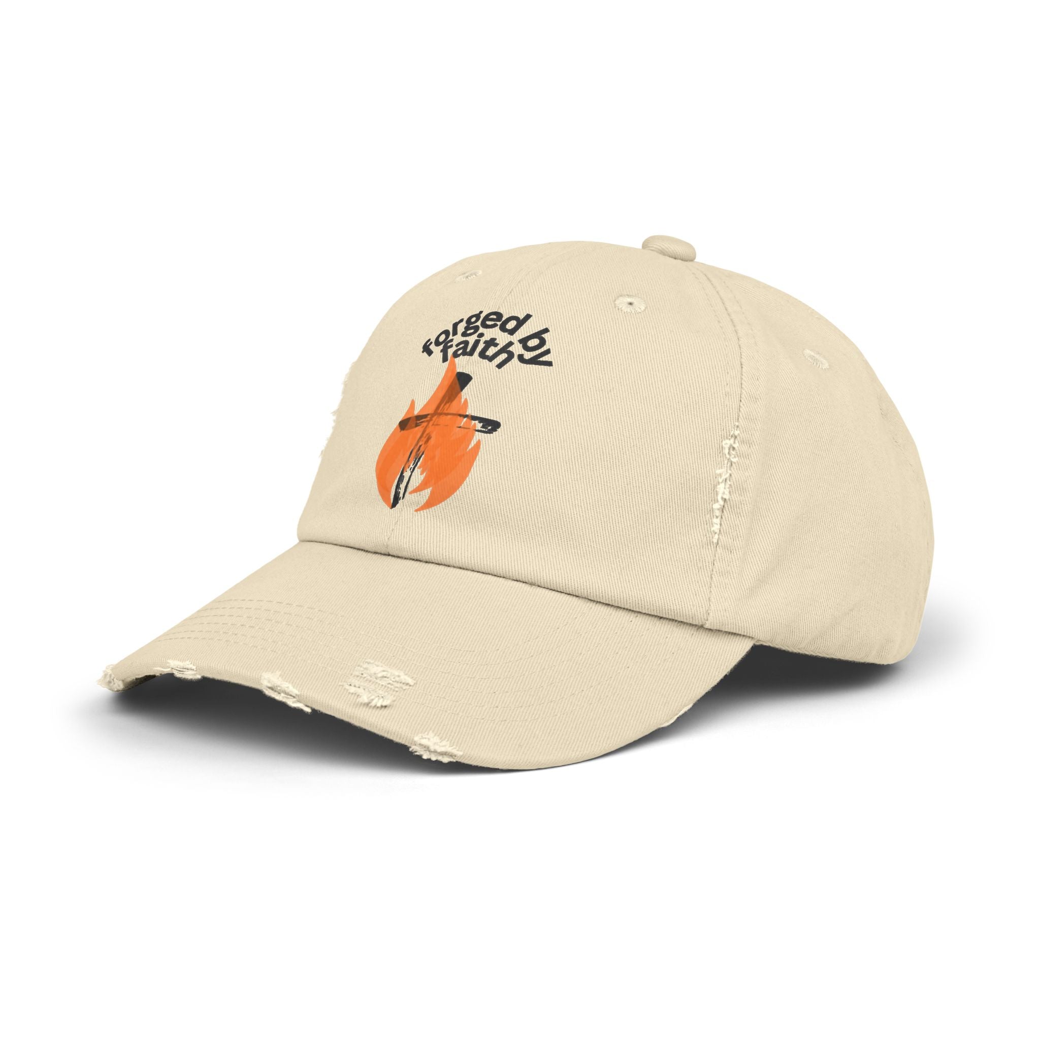 Faith-Inspired Distressed Cap - Unisex Faith Hat, Casual Outdoor Accessory, Gift for Friends, Everyday Wear, Summer Style