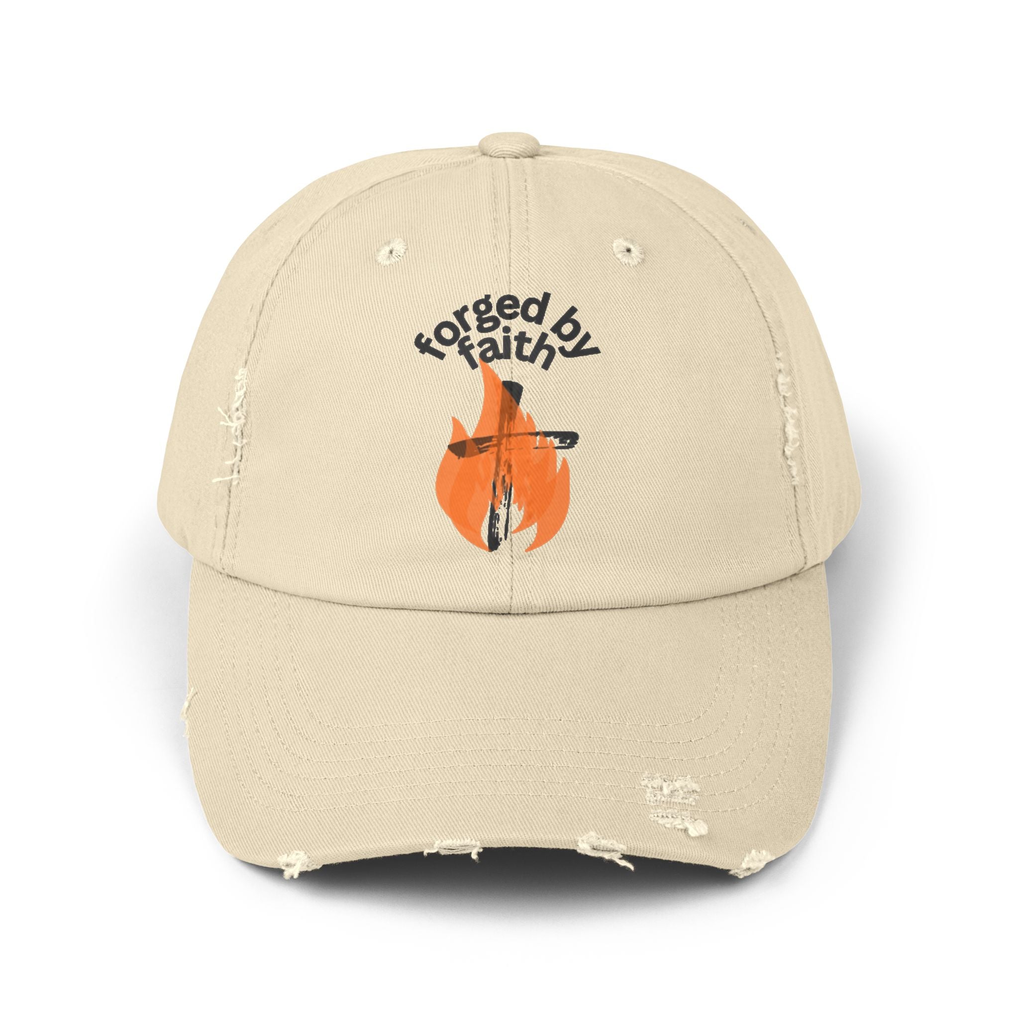 Faith-Inspired Distressed Cap - Unisex Faith Hat, Casual Outdoor Accessory, Gift for Friends, Everyday Wear, Summer Style