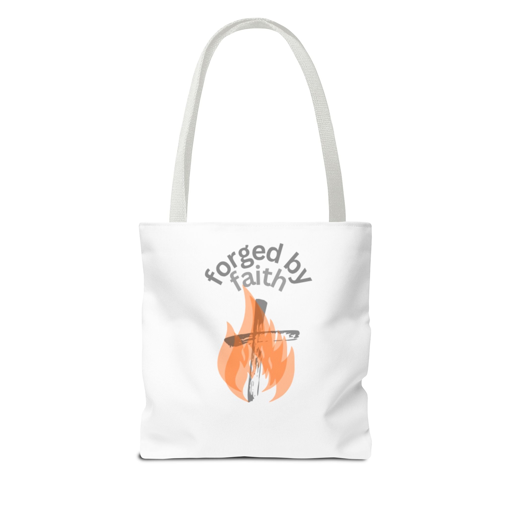 Forged by Faith-Inspired Tote Bag for Everyday Use, Stylish Reusable Bag, Eco-Friendly Shopping, Gift for Believers, Inspirational Design