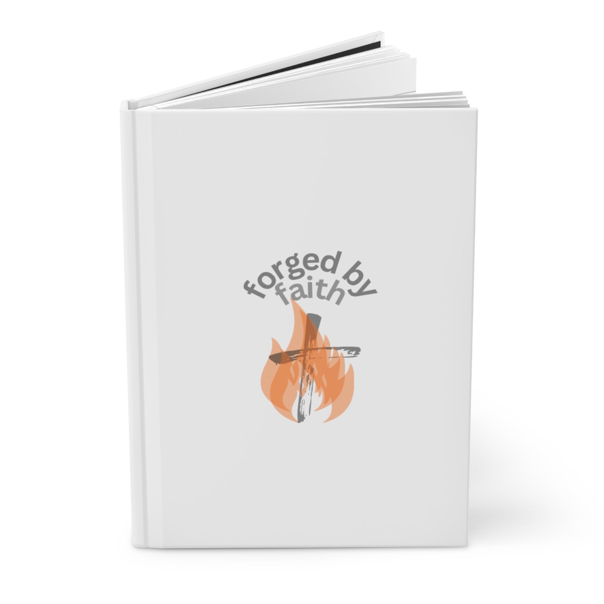 Hardcover Journal - Forged by Faith, Inspirational Notebook for Writing, Prayer Journal, Christian Gift, Daily Devotional
