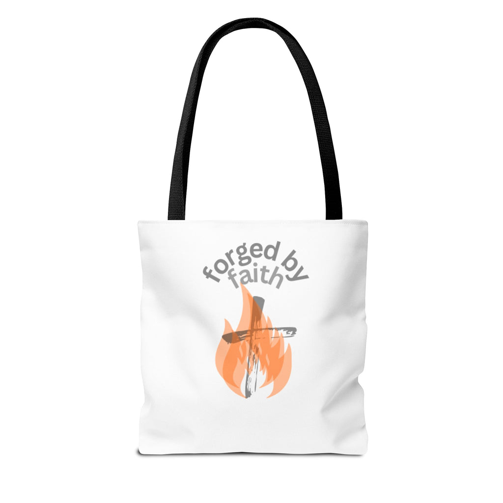Forged by Faith-Inspired Tote Bag for Everyday Use, Stylish Reusable Bag, Eco-Friendly Shopping, Gift for Believers, Inspirational Design