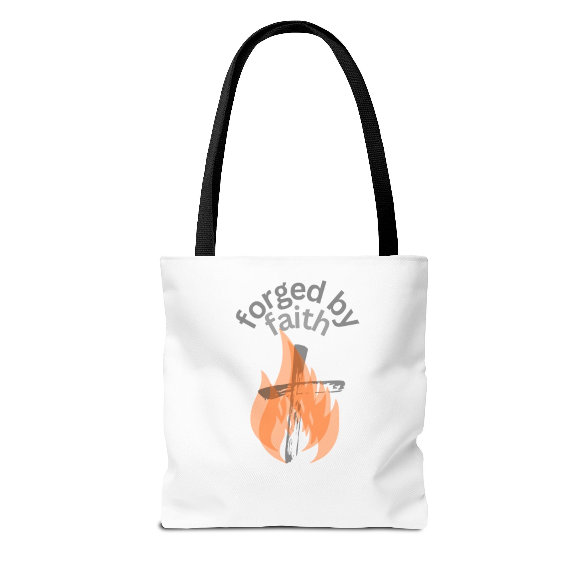 Forged by Faith-Inspired Tote Bag for Everyday Use, Stylish Reusable Bag, Eco-Friendly Shopping, Gift for Believers, Inspirational Design