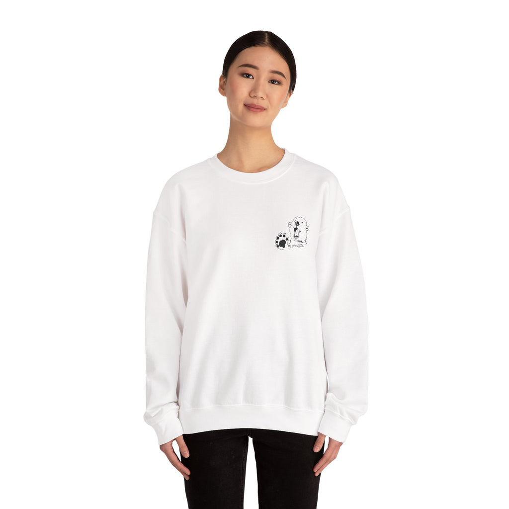 Grandma Lucy's Happy White Bear Unisex Crewneck Sweatshirt with Minimalist Pet Design, Perfect for Casual Wear, Gift for Animal Lovers, Everyday Comfort, Trendy [...]