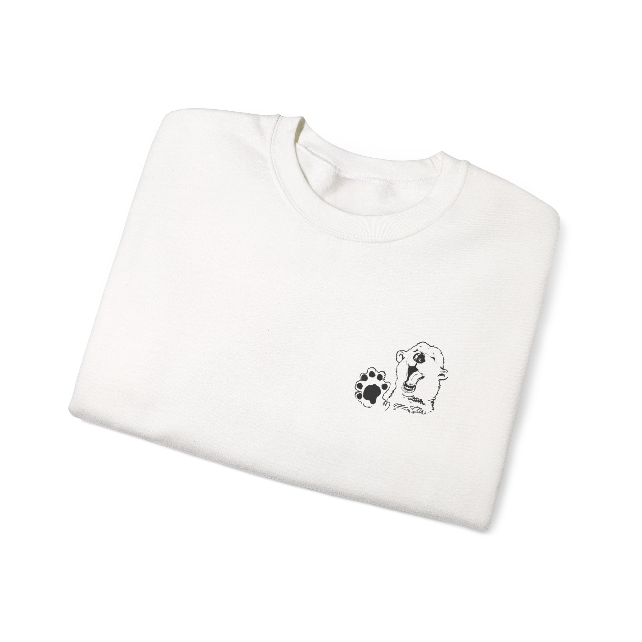 Grandma Lucy's Happy White Bear Unisex Crewneck Sweatshirt with Minimalist Pet Design, Perfect for Casual Wear, Gift for Animal Lovers, Everyday Comfort, Trendy [...]