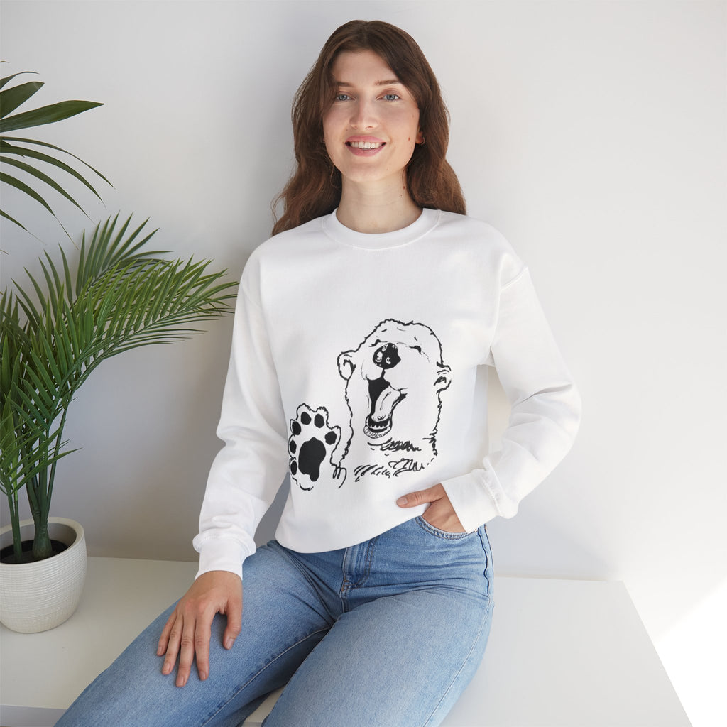 Grandma Lucy's Happy Bear  Crewneck Sweatshirt | Cozy Streetwear, Unisex Gift, Animal Lover Apparel, Casual Vibes, Everyday Comfort