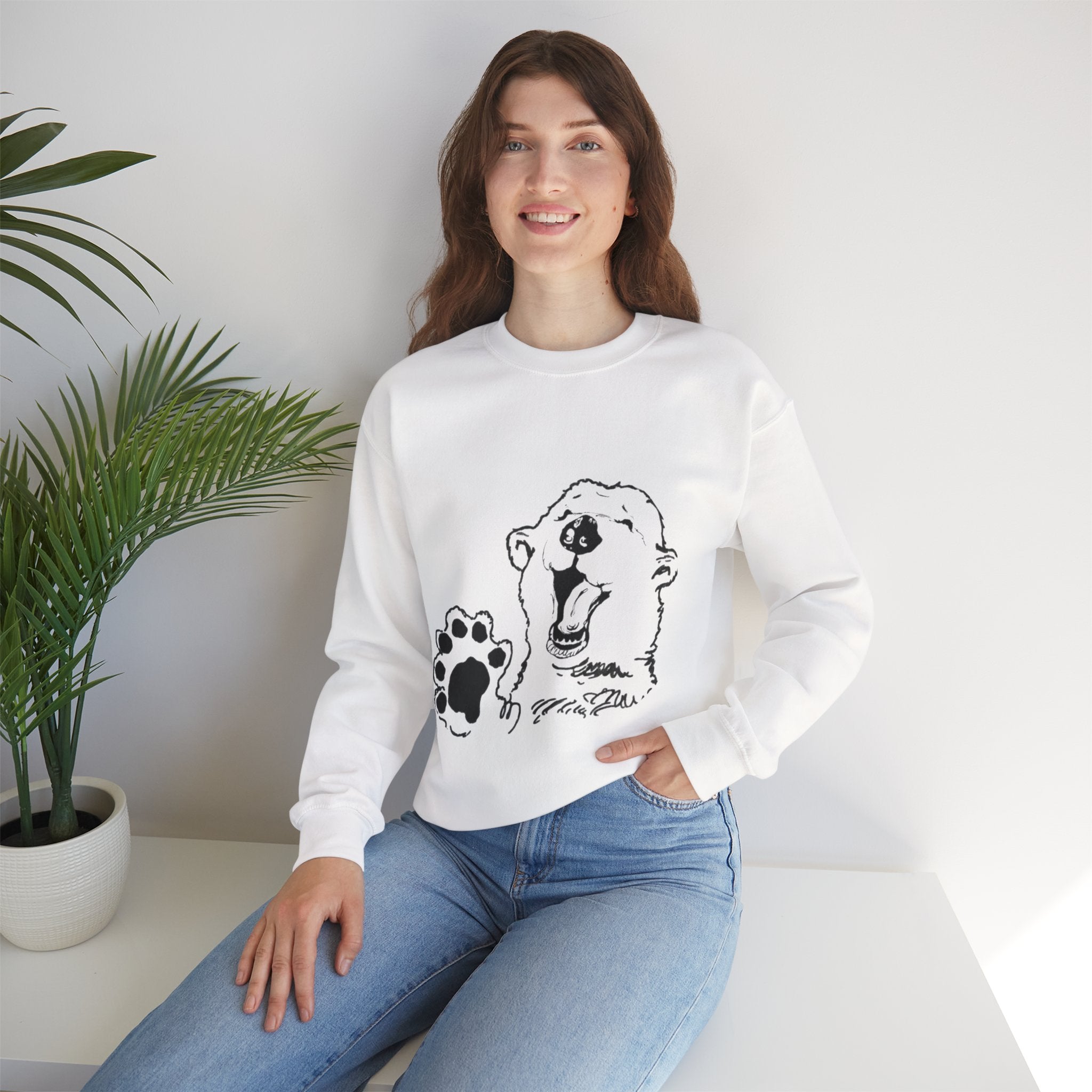 Grandma Lucy's Happy Bear  Crewneck Sweatshirt | Cozy Streetwear, Unisex Gift, Animal Lover Apparel, Casual Vibes, Everyday Comfort