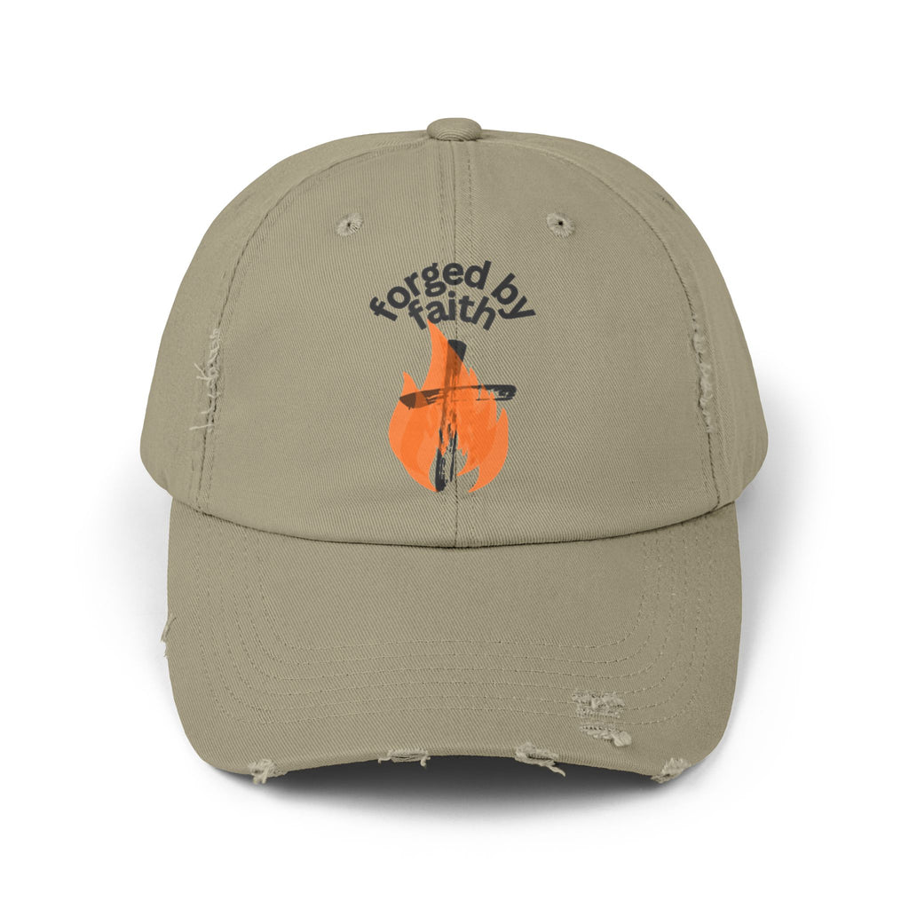 Faith-Inspired Distressed Cap - Unisex Faith Hat, Casual Outdoor Accessory, Gift for Friends, Everyday Wear, Summer Style
