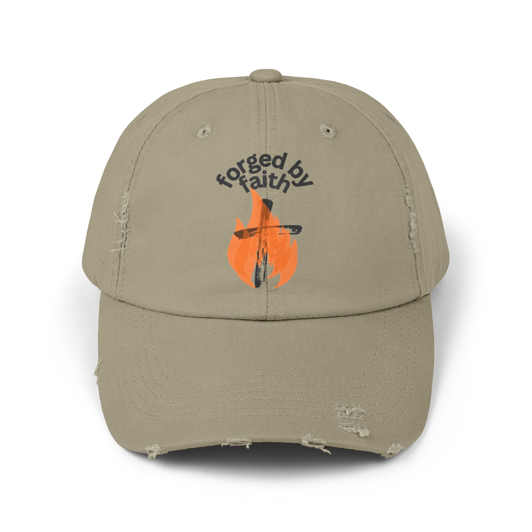 Faith-Inspired Distressed Cap - Unisex Faith Hat, Casual Outdoor Accessory, Gift for Friends, Everyday Wear, Summer Style