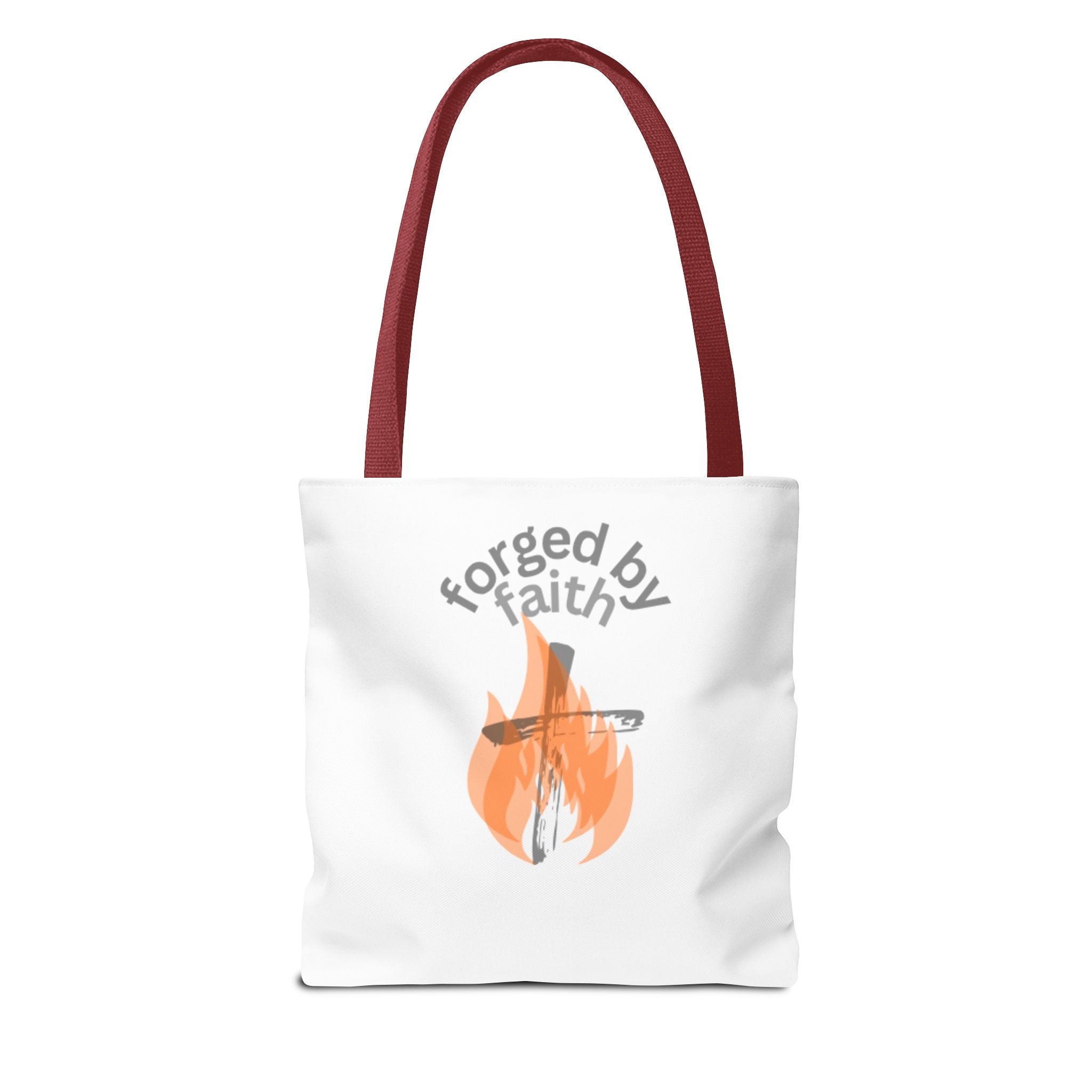 Forged by Faith-Inspired Tote Bag for Everyday Use, Stylish Reusable Bag, Eco-Friendly Shopping, Gift for Believers, Inspirational Design