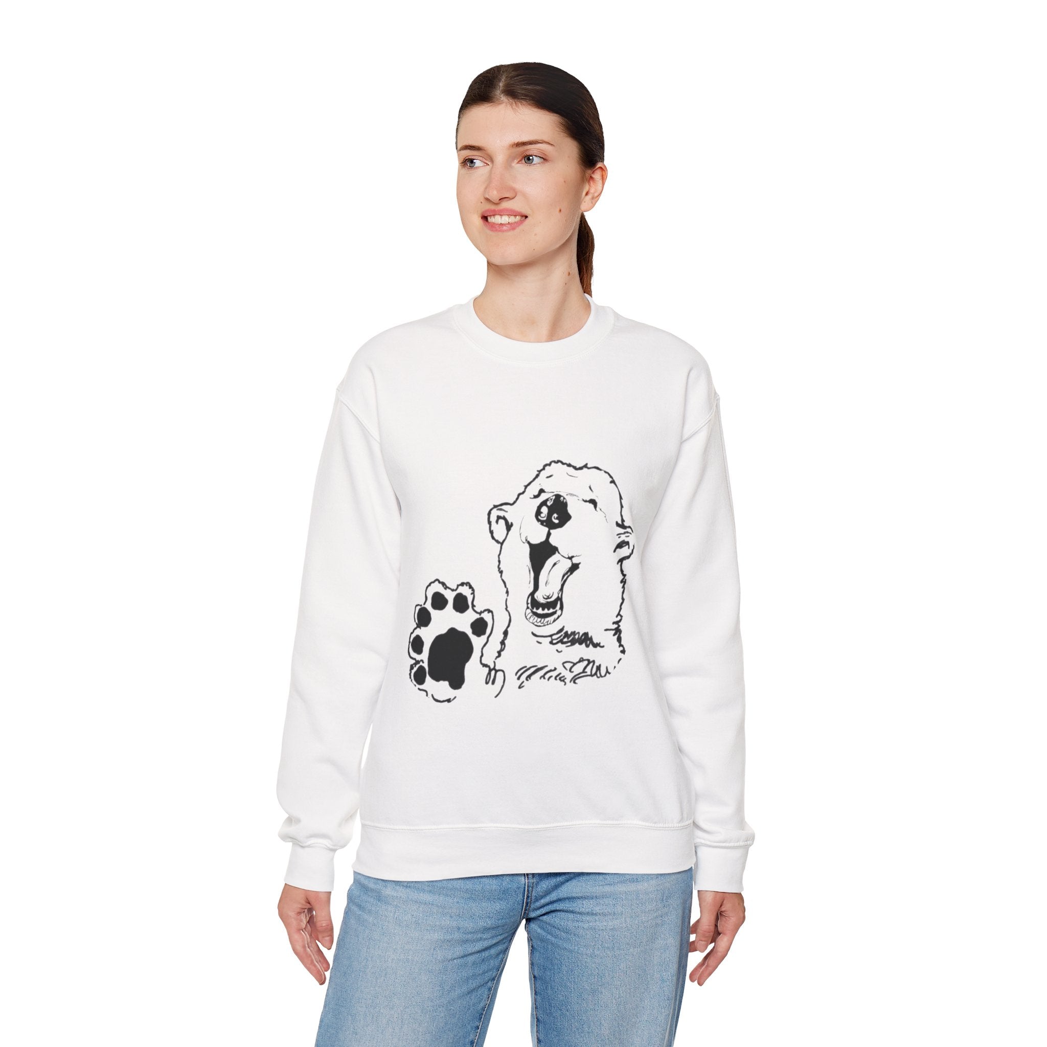 Grandma Lucy's Happy Bear  Crewneck Sweatshirt | Cozy Streetwear, Unisex Gift, Animal Lover Apparel, Casual Vibes, Everyday Comfort