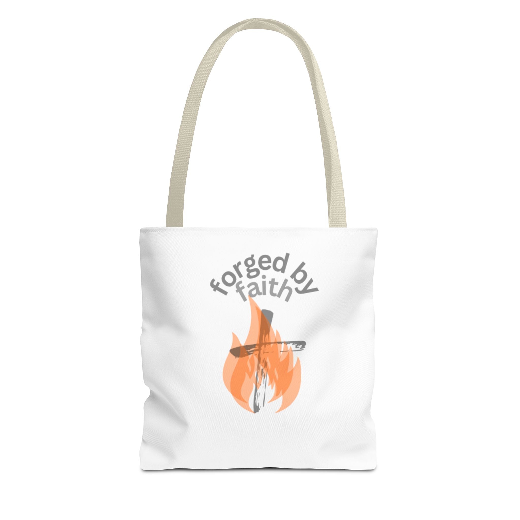 Forged by Faith-Inspired Tote Bag for Everyday Use, Stylish Reusable Bag, Eco-Friendly Shopping, Gift for Believers, Inspirational Design