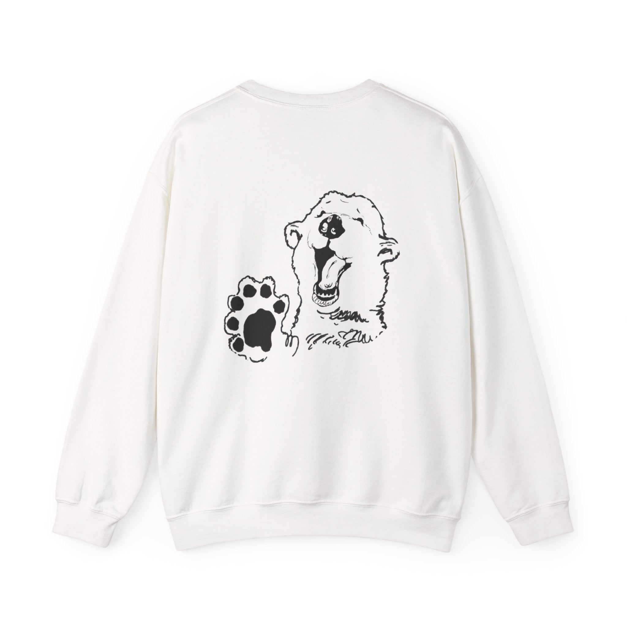 Grandma Lucy's Happy White Bear Graphic Sweatshirt version 3- Unisex Wear, Gift for Pet Lovers, Winter Fashion, Warm Layering, Animal Lover Apparel