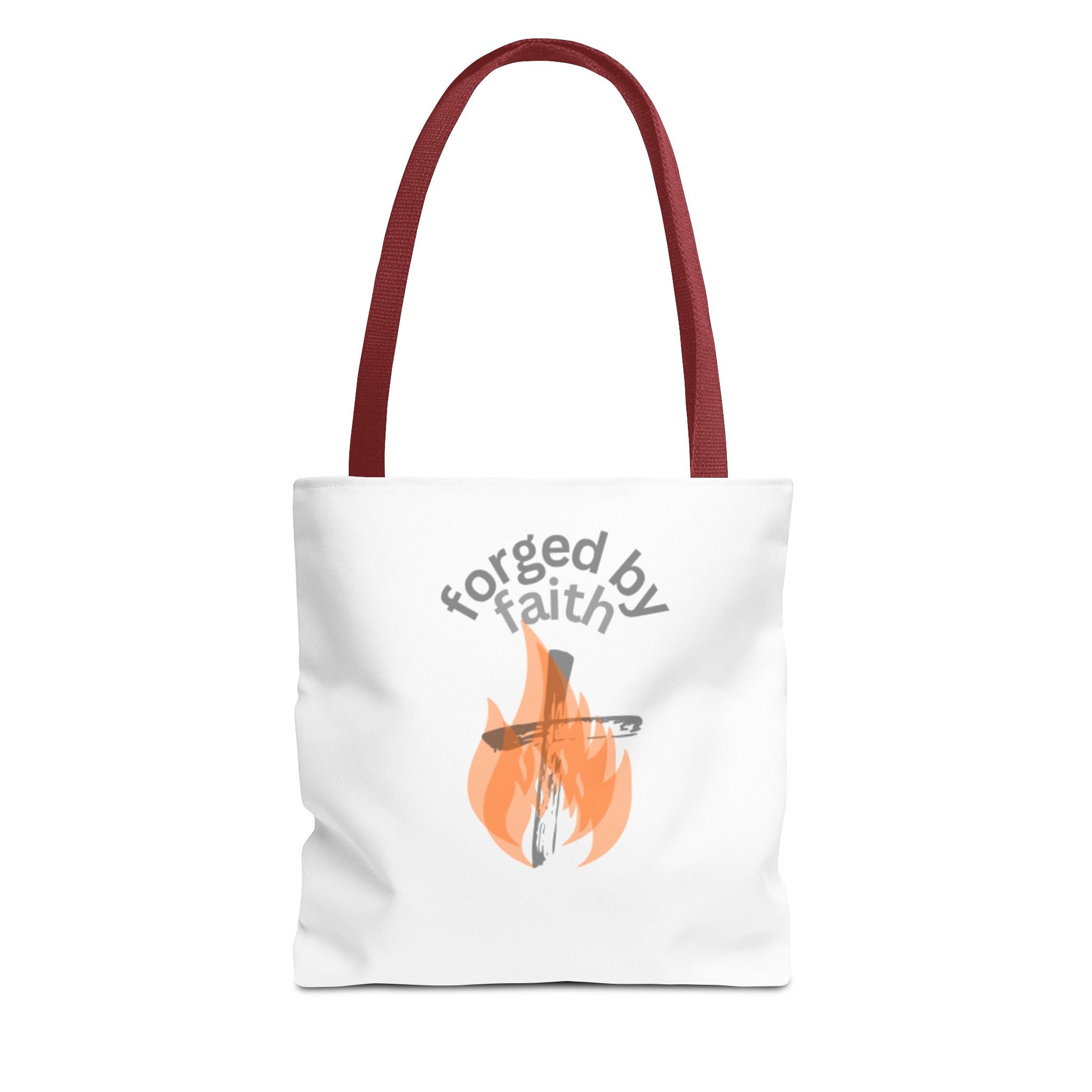 Forged by Faith-Inspired Tote Bag for Everyday Use, Stylish Reusable Bag, Eco-Friendly Shopping, Gift for Believers, Inspirational Design