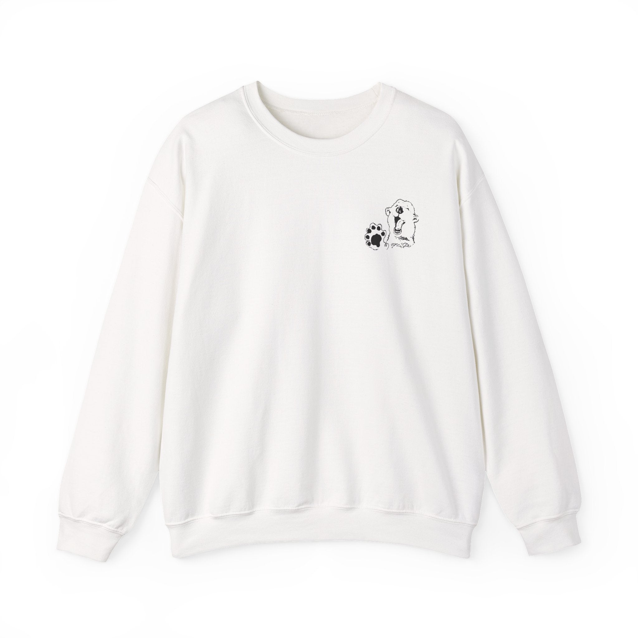 Grandma Lucy's Happy White Bear Graphic Sweatshirt version 3- Unisex Wear, Gift for Pet Lovers, Winter Fashion, Warm Layering, Animal Lover Apparel